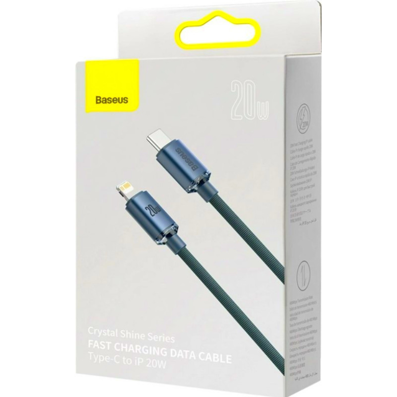 Кабель USB-C to Lighting Baseus crystal shine series TYPE C IP 20W 1.2m