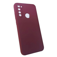 Чехол накладка Silicone Cover Soft Touch ЗК Xiaomi Redmi Note 8 Бордовый