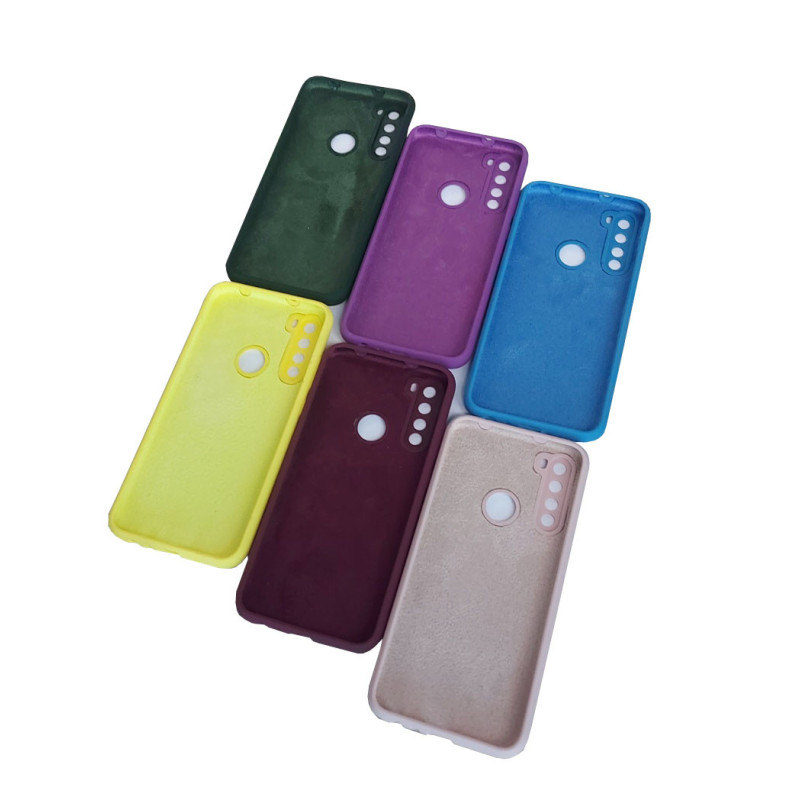 Чехол накладка Silicone Cover Soft Touch ЗК Xiaomi Redmi Note 8 Синий