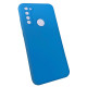 Чехол накладка Silicone Cover Soft Touch ЗК Xiaomi Redmi Note 8 Синий