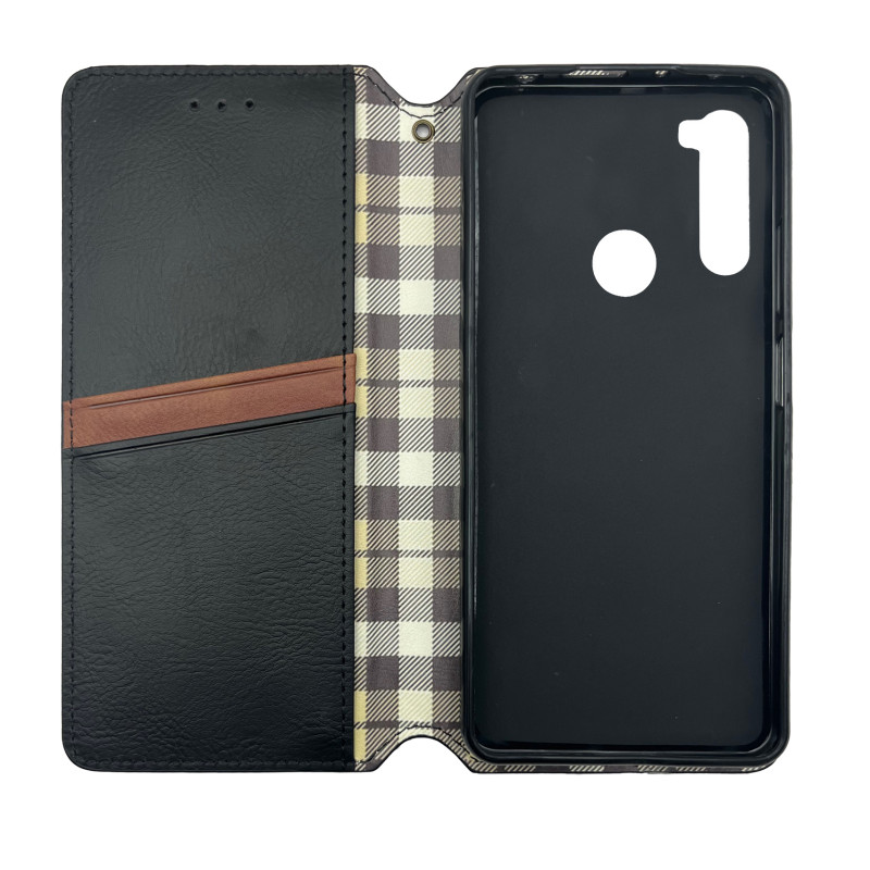 Чехол книжка кожаный Cubic Xiaomi Redmi Note 8T Черный