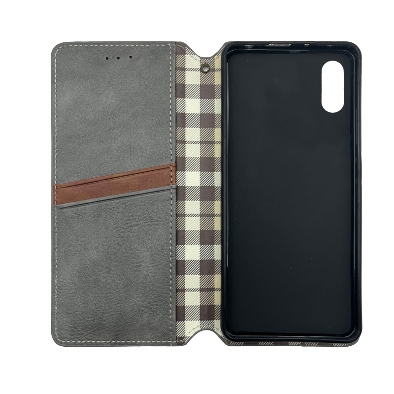 Чохол книжка шкіряний Cubic Xiaomi Redmi 9A Сірий