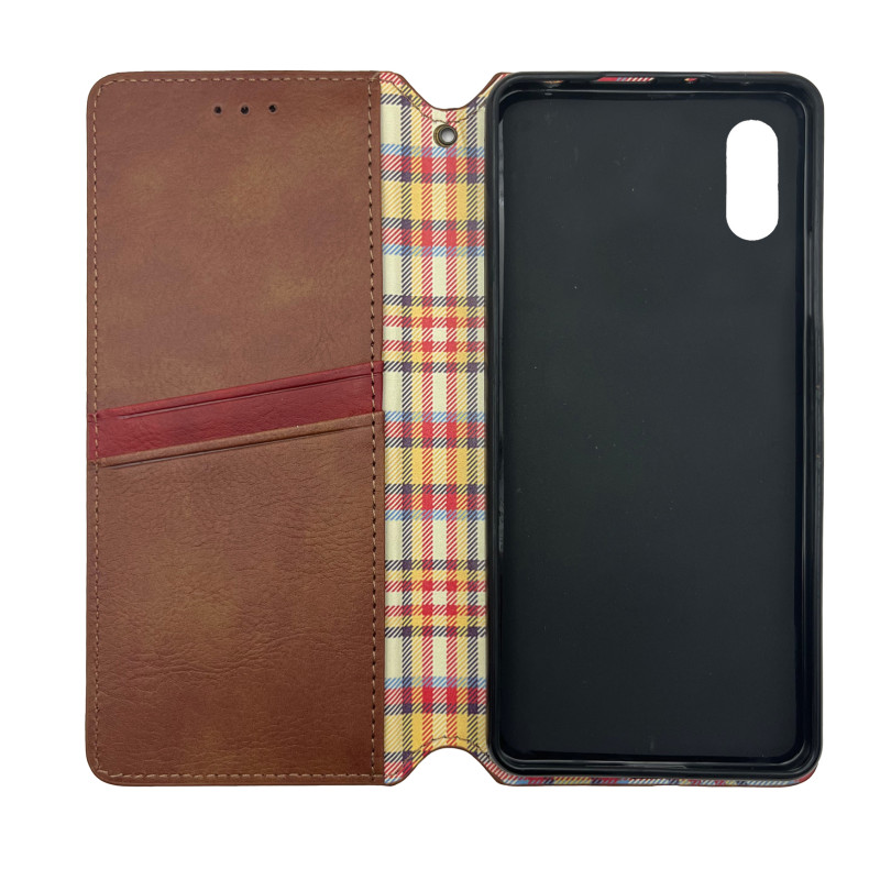 Чохол книжка шкіряний Cubic Xiaomi Redmi 9A Коричневий