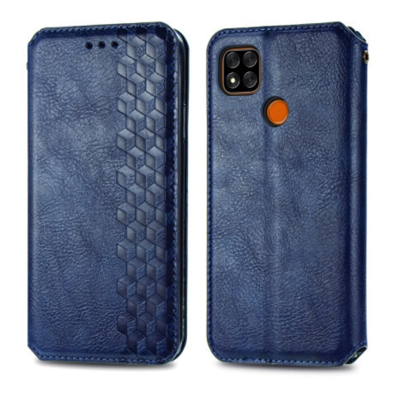 Чохол книжка шкіряний Cubic Xiaomi Redmi 9С / 10A Синій
