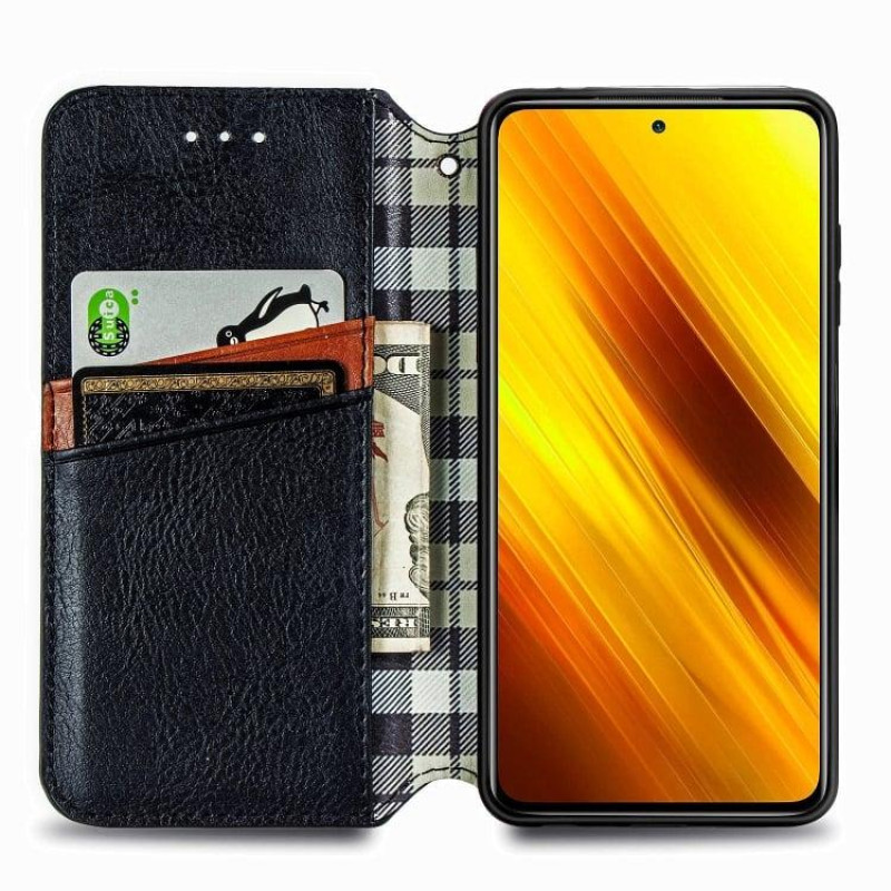 Чохол книжка шкіряний Cubic Xiaomi Poco X3 / X3 NFC Чорний