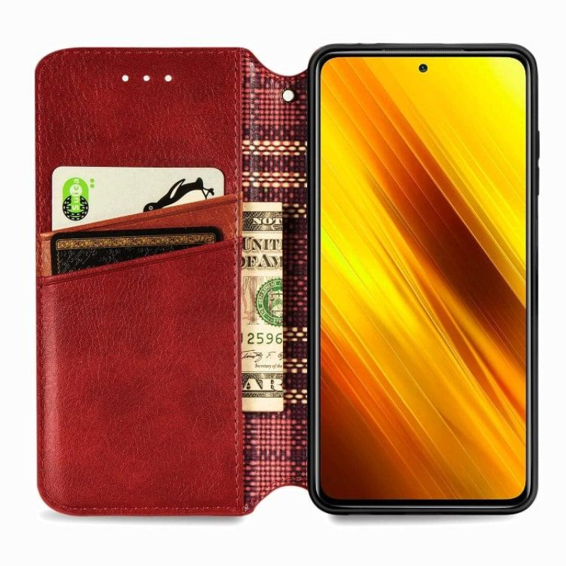 Чохол книжка шкіряний Cubic Xiaomi Poco X3 / X3 NFC Червоний