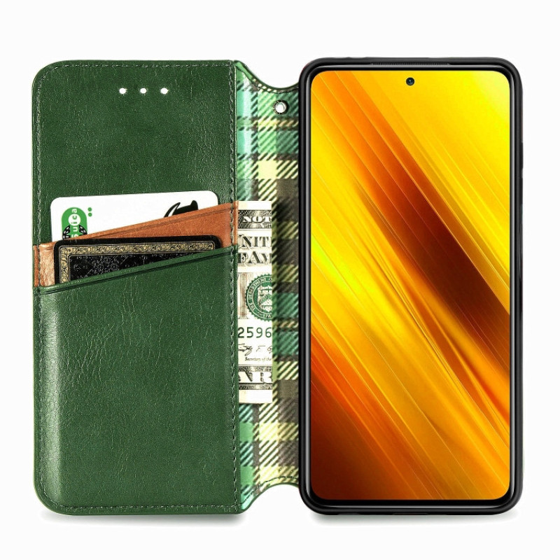 Чохол книжка шкіряний Cubic Xiaomi Poco X3 / X3 NFC Зелений