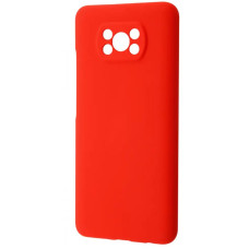 Чехол накладка Silicone Cover Soft Touch ЗК Xiaomi Poco X3 / X3 Pro Красный