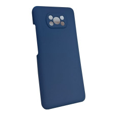 Чехол накладка Silicone Cover Soft Touch ЗК Xiaomi Poco X3 / X3 Pro Темно-синий