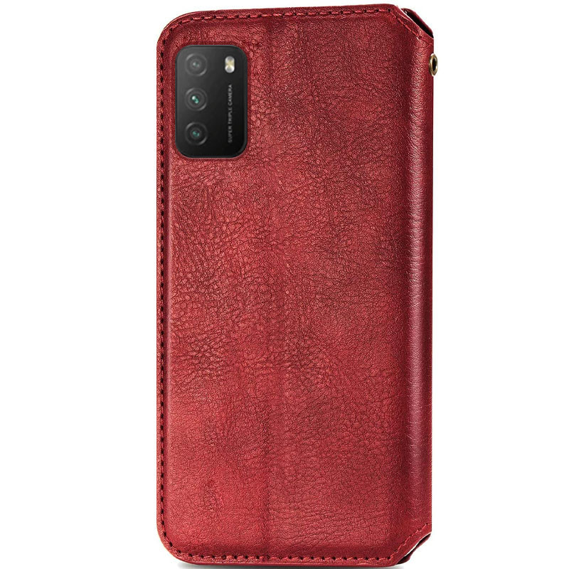 Чехол книжка кожаный Cubic Xiaomi Redmi 9T / Poco M3 Красный