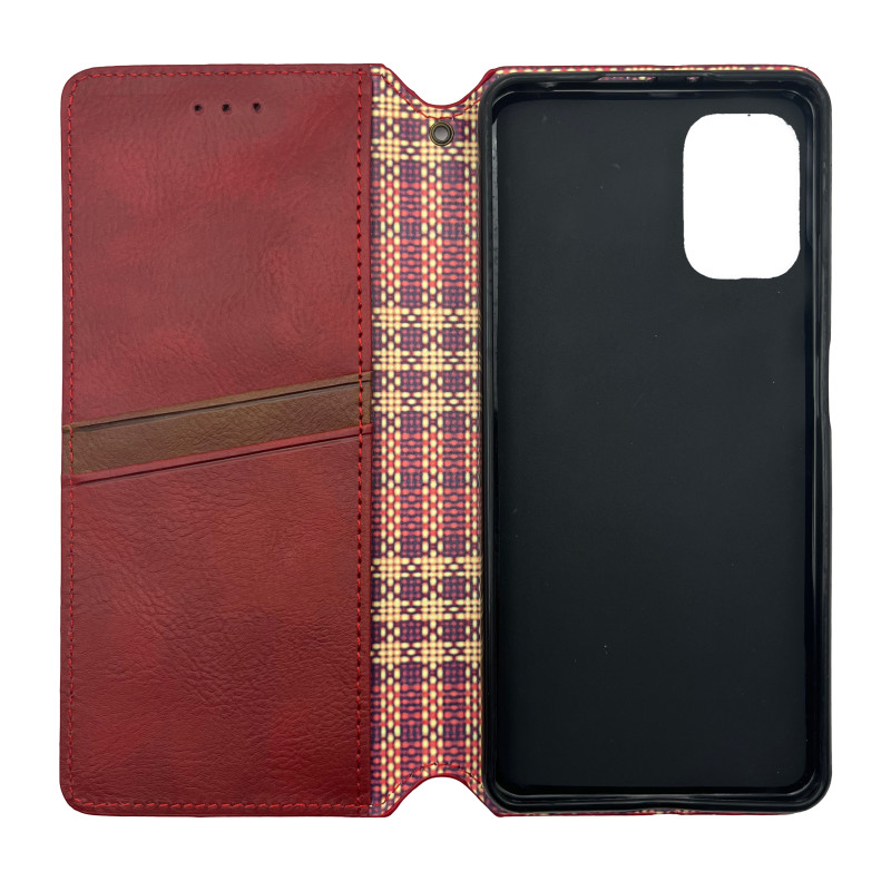 Чехол книжка кожаный Cubic Xiaomi Redmi Note 10 (4G) / 10S / Poco M5s Красный