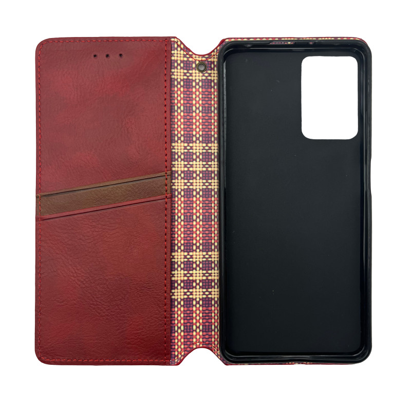 Чехол книжка кожаный Cubic Xiaomi Redmi Note 10 Pro/Max Красный