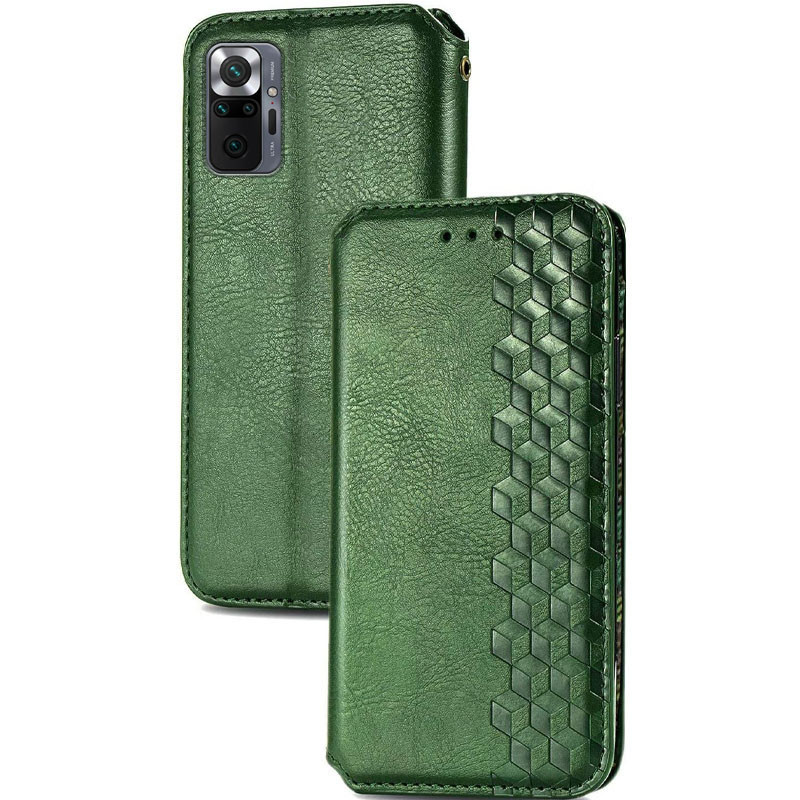 Чохол книжка шкіряний Cubic Xiaomi Redmi Note 10 Pro/Max Зелений