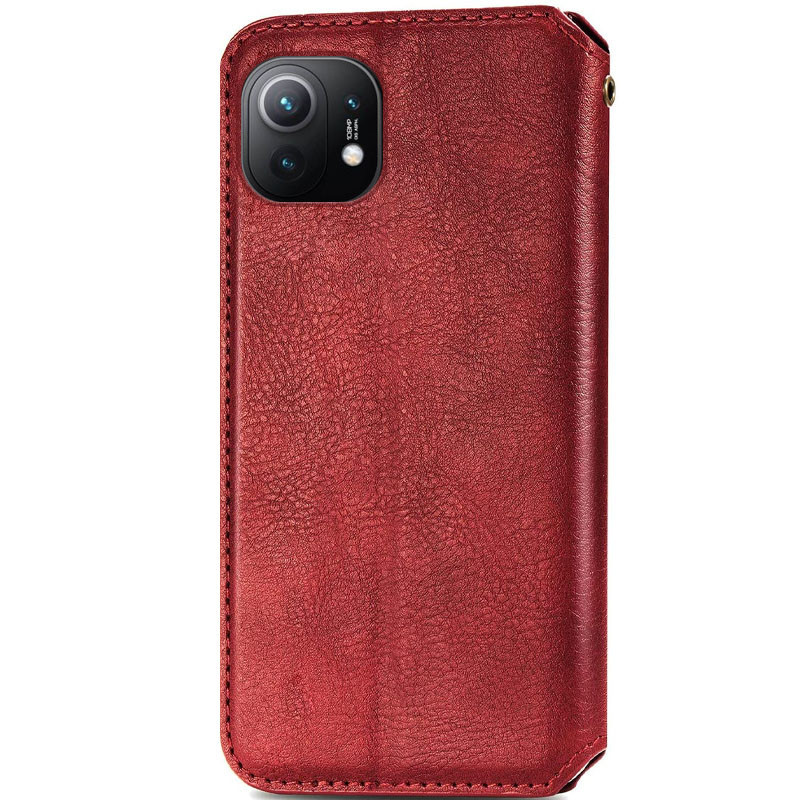 Чохол книжка шкіряний Cubic Xiaomi Mi 11 Lite червоний