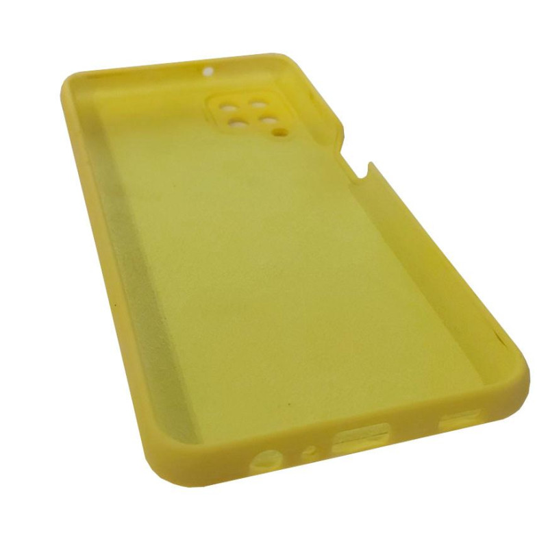 Чехол накладка Silicone Cover Soft Touch ЗК Samsung A22 / M32 / M22 Желтый
