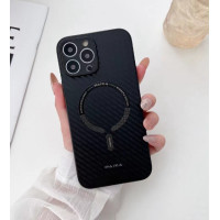 Чохол накладка Paika Carbone Case with Magesafe iPhone 13 Pro Max Чорний