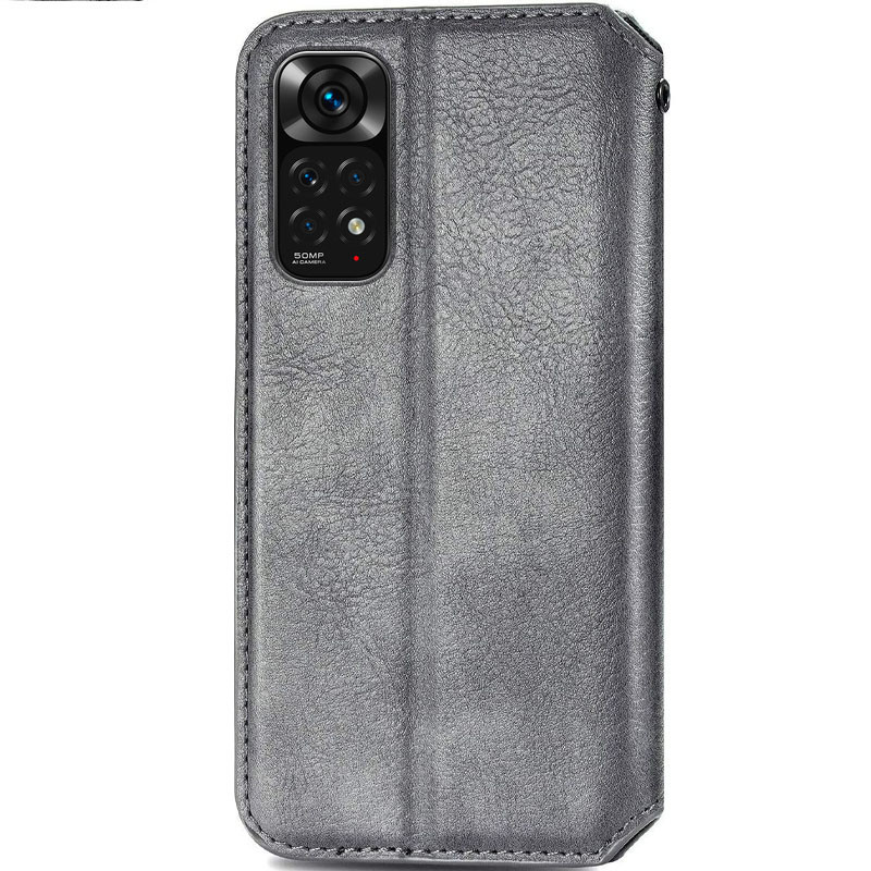 Чехол книжка кожаный Cubic Xiaomi Redmi Note 11 Pro / Note 12 Pro 4G / Poco X4 NFC Серый