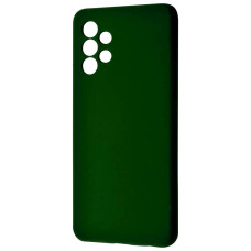 Чохол накладка Silicone Cover Soft Touch ЗК Samsung A13 4G Темно-зелений