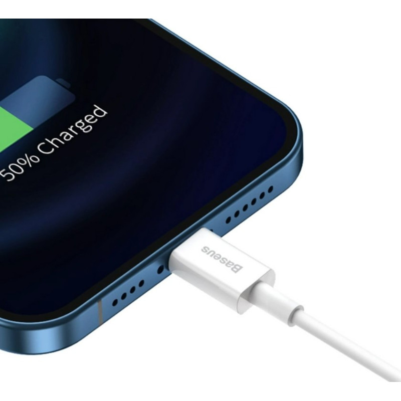 Кабель USB-Lightning Baseus Superior 2.4A 1m Белый
