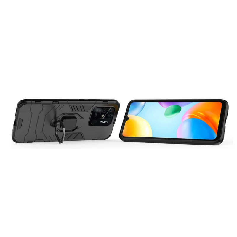 Чехол накладка Transformer Ring Xiaomi Redmi 10C / Poco C40 Черный