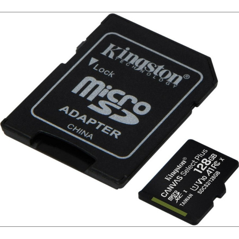 Карта пам'яті Micro SD Kingston 128 Gb Class 10 Canvas Select+
