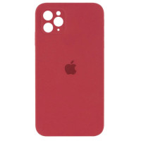 Чохол Silicone Case Square Full+Camera iPhone 11 Pro кораловий