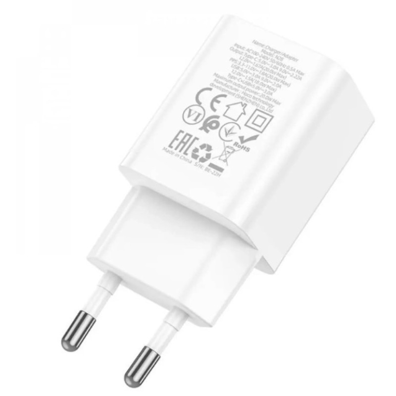 Мережевий адаптер Hoco N28 PD+QC3.0 20 W білий