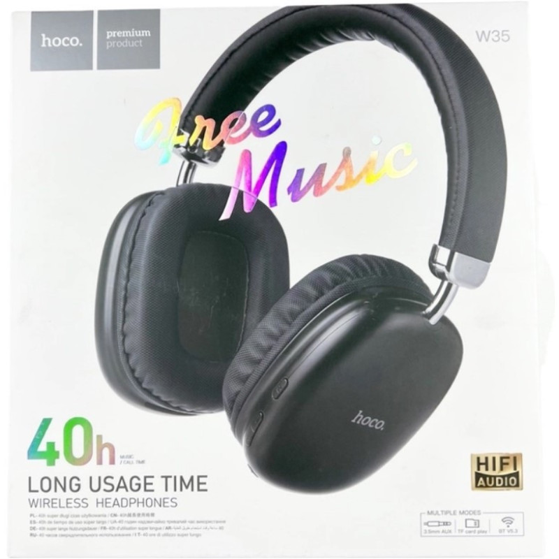Навушники bluetooth  Hoco W35 Black