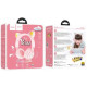 Навушники Bluetooth CAT Ear Hoco W39 з підсвіткою Pink