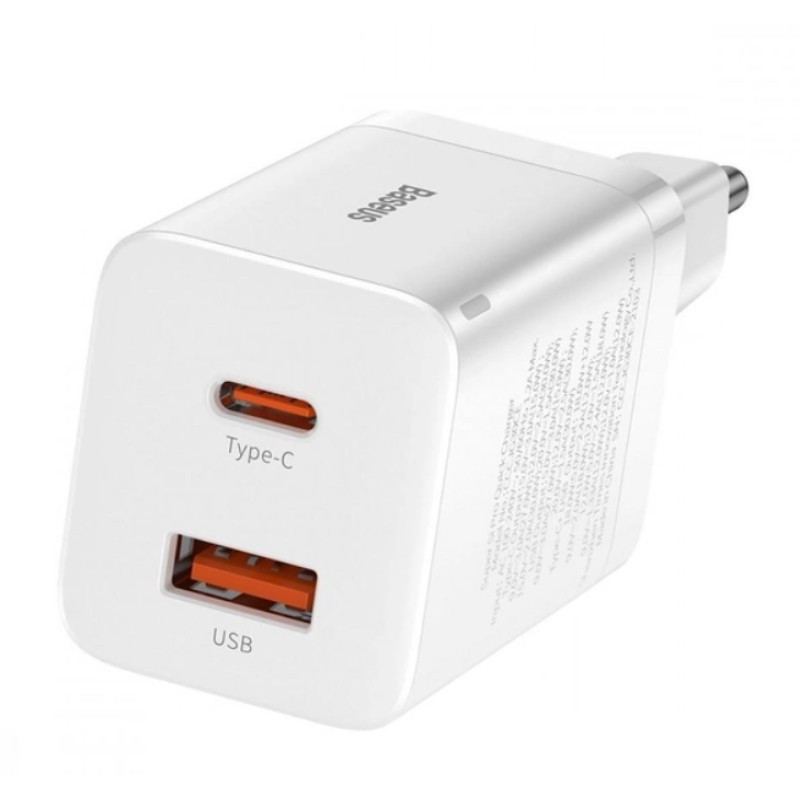 Сетевой адаптер Baseus Super Si Pro Quick Charger Type C+ USB 30W QC+PD