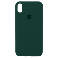 Чехол Silicone Case iPhone X/Xs темно зеленый