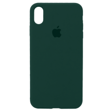 Чехол Silicone Case iPhone X/Xs темно зеленый