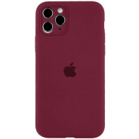 Чохол Silicone Case Camera Protective iPhone 12 Pro Max 6.7" бордовий (Plum)