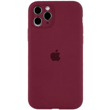 Чехол Silicone Case Camera Protective iPhone 12 Pro Max 6.7'' бордовый (Plum)