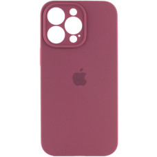 Чехол Silicone Case Camera Protective iPhone 14 Pro Max Бордовый (Plum)
