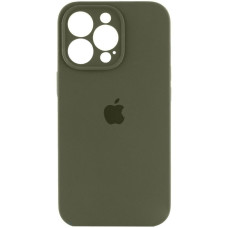 Чехол Silicone Case Camera Protective iPhone 14 Pro Max Зеленый (Dark Olive)