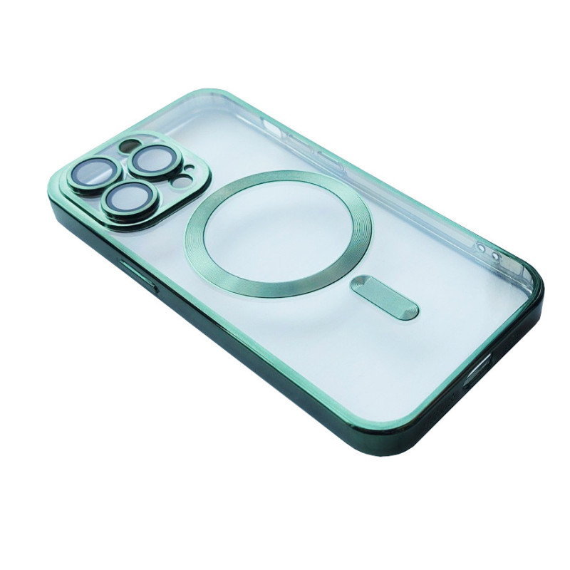 Чехол Shining Case With MagSafe c защитными линзами на камеру iPhone 14 Pro Green