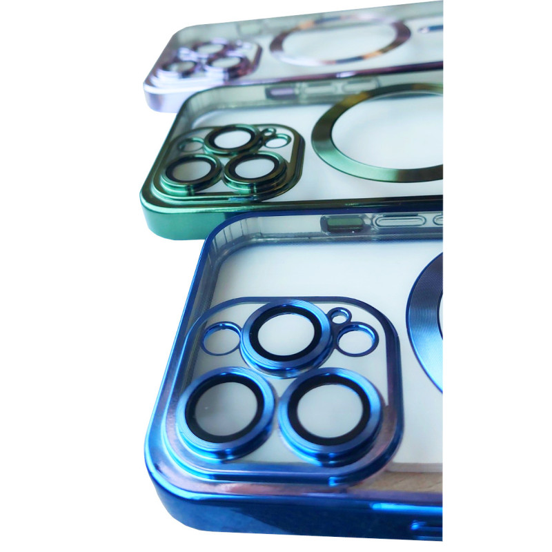 Чехол Shining Case With MagSafe c защитными линзами на камеру iPhone 14 Pro Green
