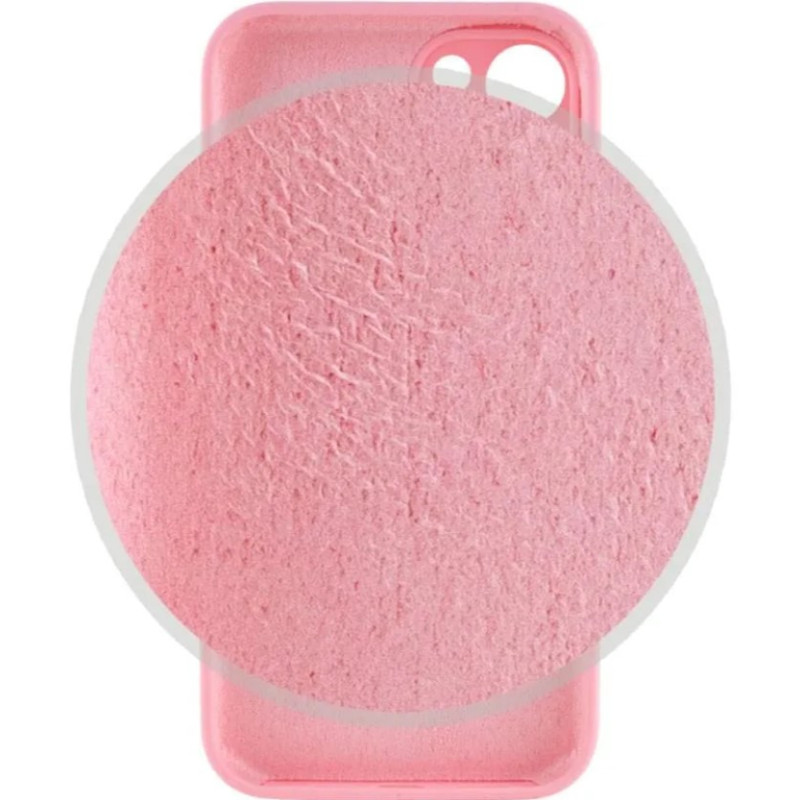 Чехол Silicone Case Camera Protective iPhone 14 Розовый (Light Pink)