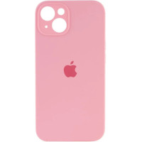 Чохол Silicone Case Camera Protective iPhone 14 Рожевий (Light Pink)