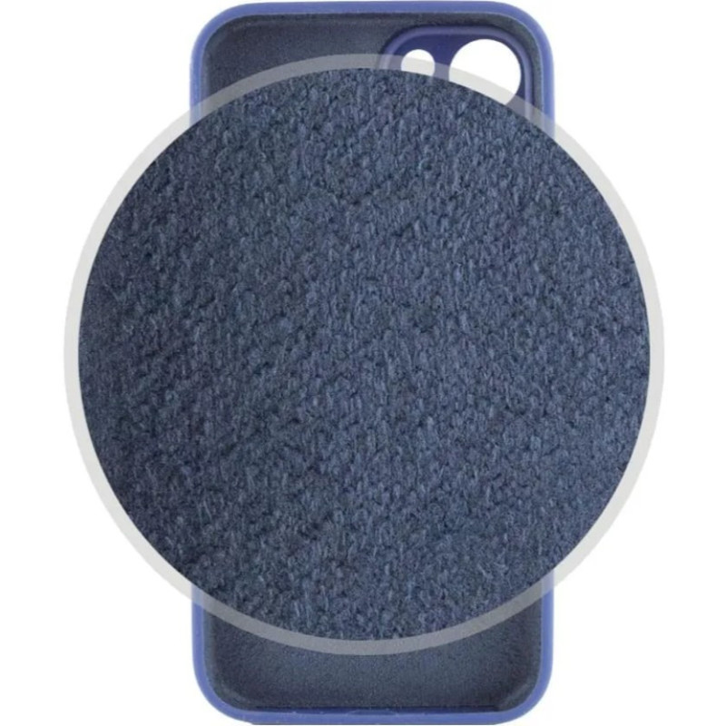 Чехол Silicone Case Camera Protective iPhone 14 Синий (Deep Navy)