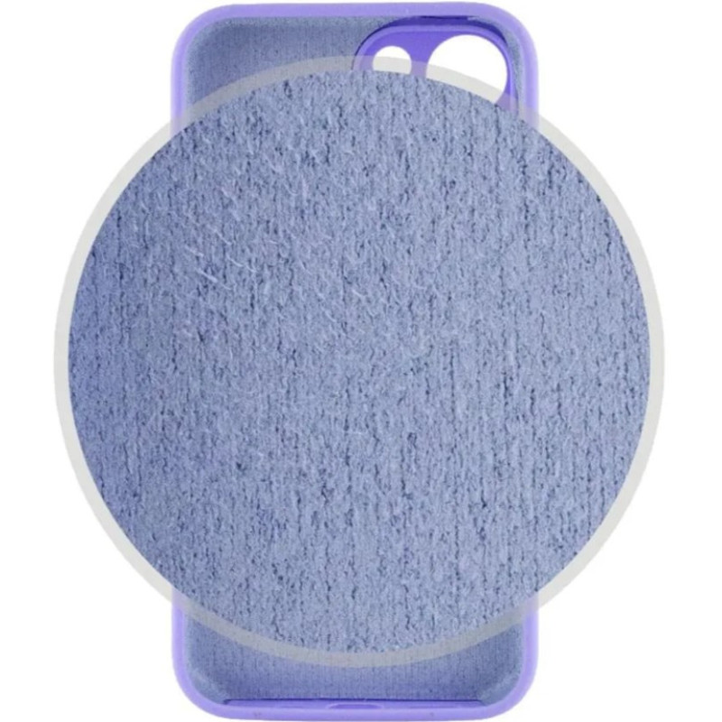 Чохол Silicone Case Camera Protective iPhone 14 Бузковий (Dasheen)