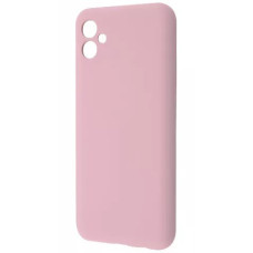 Чехол накладка Silicone Cover Soft Touch ЗК Samsung A04e пудра