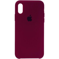 Чехол Silicone Case iPhone X/Xs Гранатовый