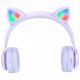 Навушники Bluetooth CAT Ear Hoco W39 з підсвіткою Purple