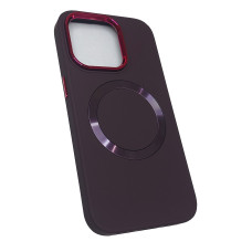 Чохол Matte Colorful Metal Frame MagSafe iPhone 13 Pro Max Бордовий