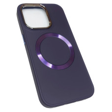 Чохол Matte Colorful Metal Frame MagSafe iPhone 14 Фіолетовий
