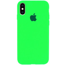 Чехол Silicone Case iPhone X/Xs ярко-салатовый