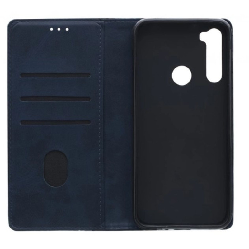 Чехол книжка  Business leather Xiaomi Redmi Note 8T Темно-синий