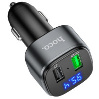 FM модулятор авто адаптер Hoco E67 Fighter 2USB QC3.0 Bluetooth